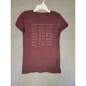 Women's/Junior's Free State Blah Blah Blah Graphic Novelty Fitted T Shirt Small